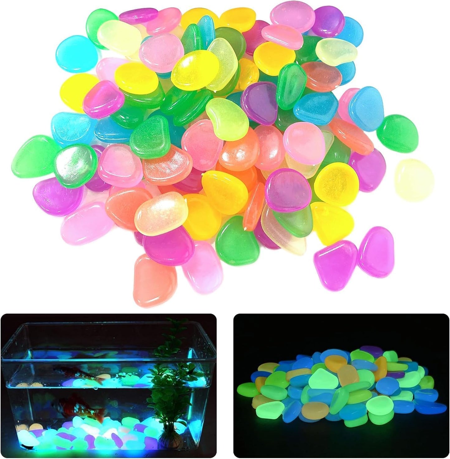 Zyropp Luminous Garden Stones — 100 Glow Pebbles That Light Up Your Garden Every Night, On Their Own