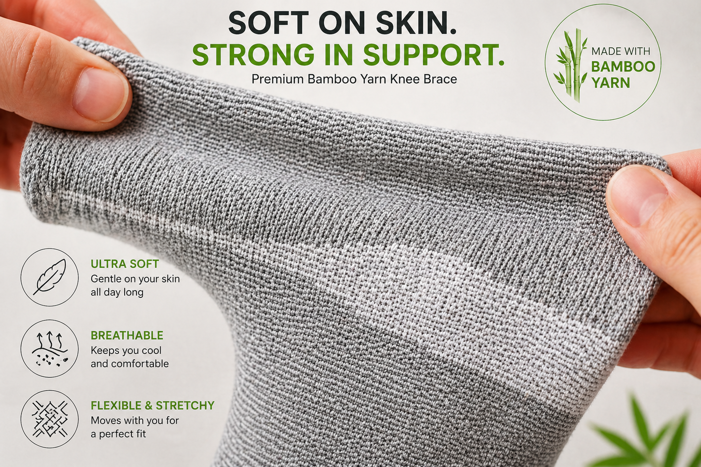 Zyropp Bamboo Knee Brace | Pain Relief for Arthritis & Sports | 40% Off + Free Shipping