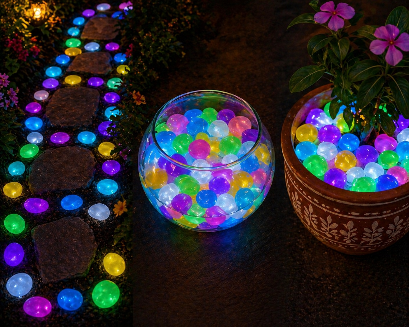 Zyropp Luminous Garden Stones — 100 Glow Pebbles That Light Up Your Garden Every Night, On Their Own