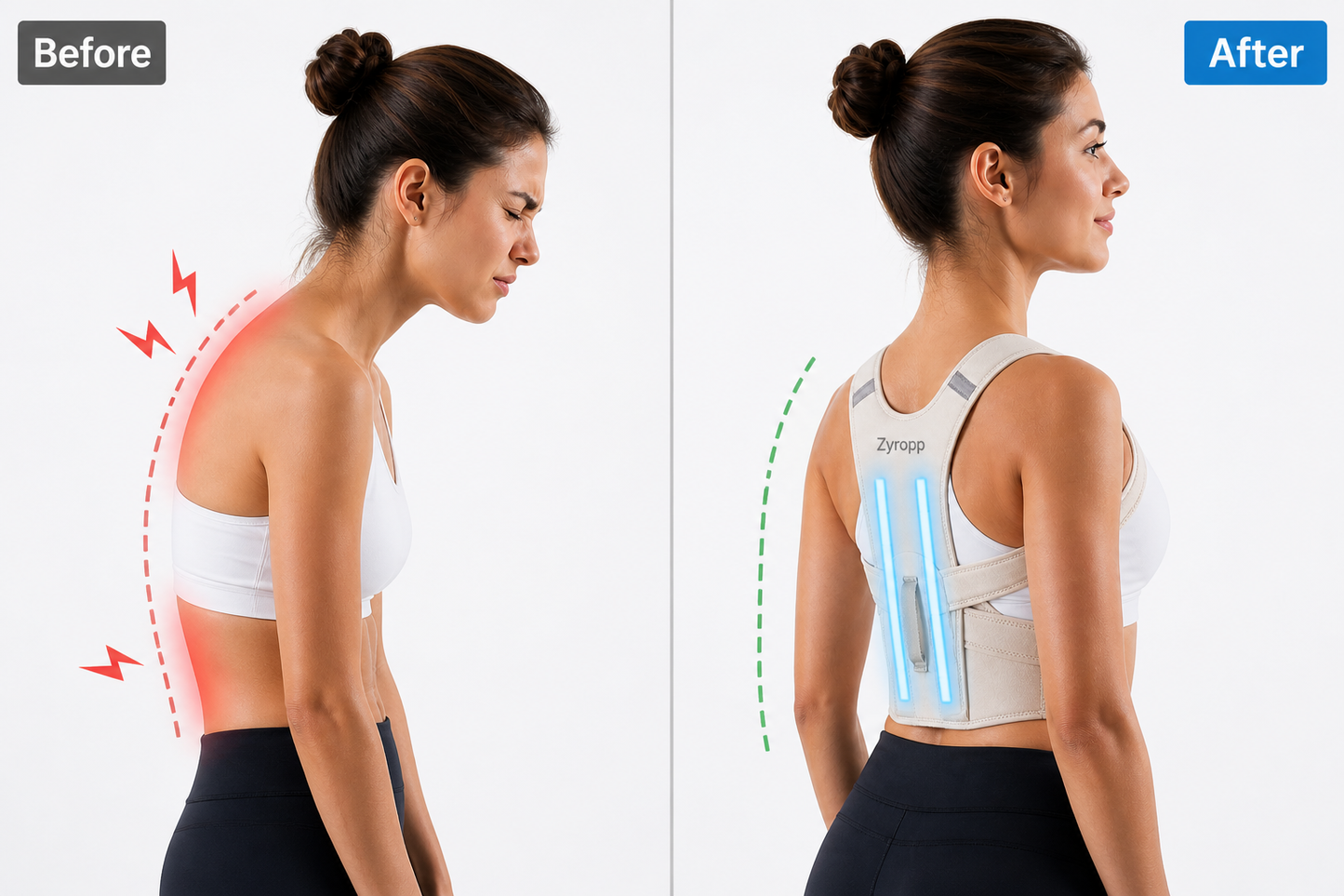 Zyropp Posture Corrector Belt - Stand Taller, Hurt Less, Feel Better in 2- 4 Weeks