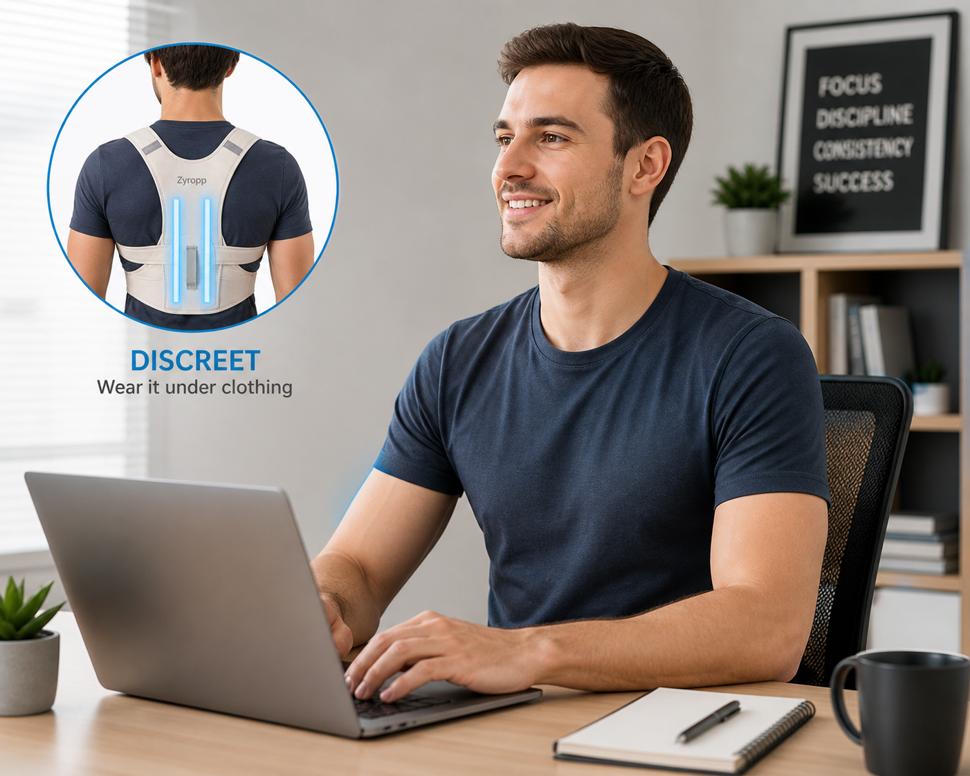 Zyropp Posture Corrector Belt - Stand Taller, Hurt Less, Feel Better in 2- 4 Weeks