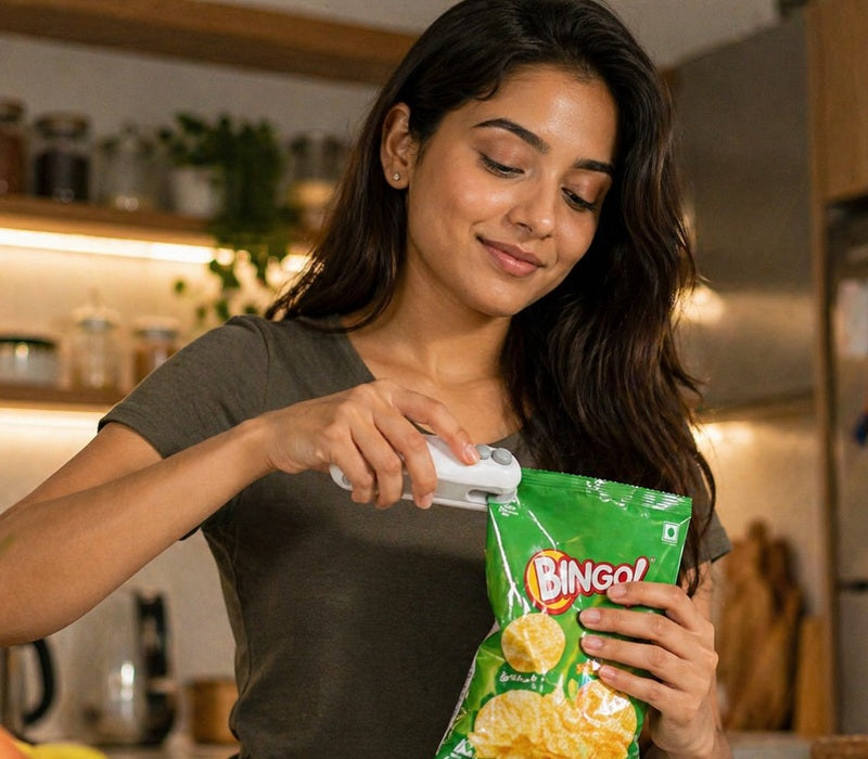 Zyropp Handheld Packet sealer - keep snacks fresh for days